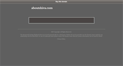 Desktop Screenshot of aboutshiva.com